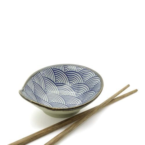 Ocean Blue Ceramic Rice Bowl
