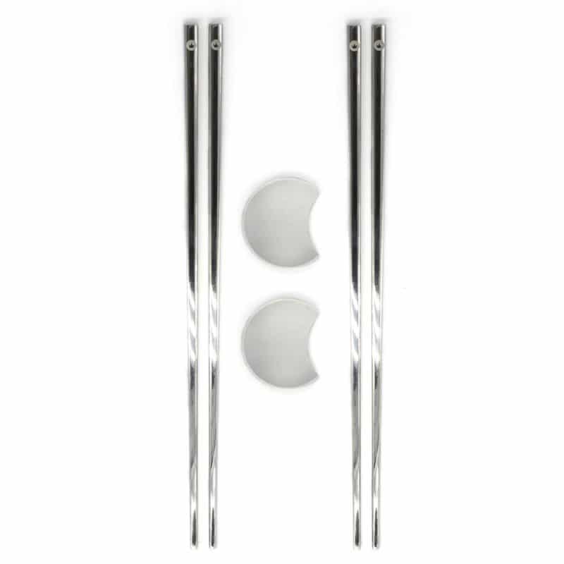 Premium Silver Chopstick Set Chopsticks and rest